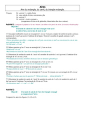 Calcul d'aire - Cours - Grandeurs et Mesures - Mathématiques : 8ème Harmos - PDF à imprimer