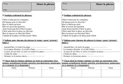 Situer la phrase - Grammaire - Exercices corrigés : 4ème Harmos - PDF à imprimer