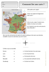 Comment lire une carte - Représenter l'espace - Exercices - Espace temps : 4ème Harmos - PDF à imprimer