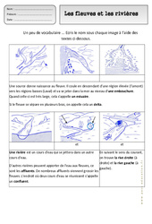 Fleuves et rivières - Paysages - Exercices - Espace temps : 4ème Harmos - PDF à imprimer