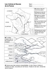 Rivières et fleuves - Exercices - Espace temps : 4ème Harmos - PDF à imprimer