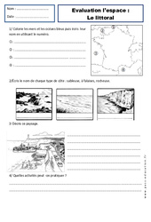 Littoral - Examen Evaluation - Espace temps : 4ème Harmos - PDF à imprimer