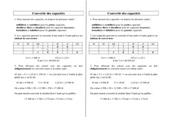 Convertir des capacités - Cours, Leçon : 5ème, 6ème, 7ème Harmos - PDF gratuit à imprimer