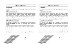 Mesurer des aires - Cours, Leçon : 5ème, 6ème, 7ème Harmos - PDF gratuit à imprimer