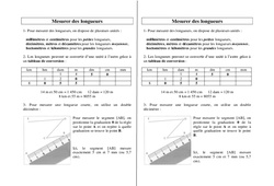 Mesurer des longueurs - Cours, Leçon : 5ème, 6ème, 7ème Harmos - PDF gratuit à imprimer