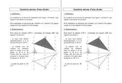 Symétrie autour d’une droite - Cours, Leçon : 5ème, 6ème, 7ème Harmos - PDF gratuit à imprimer