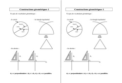 Constructions géométriques - Cours, Leçon : 5ème, 6ème, 7ème Harmos - PDF gratuit à imprimer