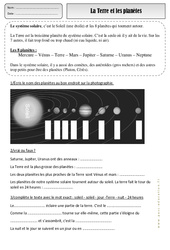 Terre - Planètes - Exercices - Espace temps : 4ème Harmos - PDF à imprimer