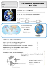 Différentes représentations de la terre - Exercices - Espace temps : 4ème Harmos - PDF à imprimer