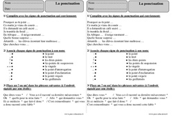 Ponctuation - Exercices corrigés : 5ème Harmos - PDF à imprimer