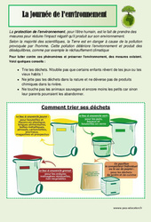 Journée de l'environnement - Dossier pédagogique : 3eme, 4ème, 5ème, 6ème, 7ème Harmos - PDF à imprimer