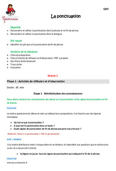 Ponctuation - Séquence - Fiche de préparation : 6ème Harmos - PDF à imprimer