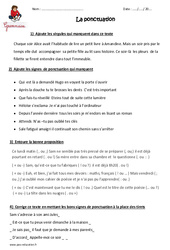 Ponctuation - Exercices : 6ème Harmos - PDF à imprimer