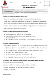 Ponctuation - Examen Evaluation : 6ème Harmos - PDF à imprimer