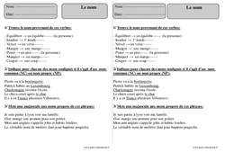 Nom - Exercices avec correction : 5ème Harmos - PDF à imprimer