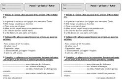 Passé - présent - futur - Exercices Corrigés : 5ème Harmos - PDF à imprimer