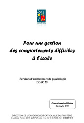 Gestion du comportement en  - Aides pour les enseignants : 5ème, 6ème, 7ème Harmos - PDF à imprimer