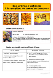 Arbres d'automne à la manière de Natasha Wescoat - Arts plastiques : 4ème, 5ème, 6ème, 7ème Harmos - PDF à imprimer