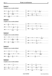 Décomposition de décimaux - Exercices corrigés - Mathématiques - Soutien scolaire : 8ème Harmos - PDF à imprimer