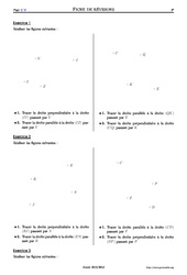 Droites perpendiculaires et parallèles - Exercices corrigés - Mathématiques - Géométrie - Soutien scolaire : 8ème Harmos - PDF à imprimer