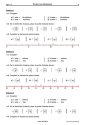 Fractions et abscisses - Exercices corrigés - Mathématiques - Soutien scolaire : 8ème Harmos - PDF à imprimer