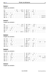 Exercice Produits, quotients par 10, 100, 1000 - Exercices corrigés - Mathématiques - Soutien scolaire : 8ème Harmos - PDF à imprimer