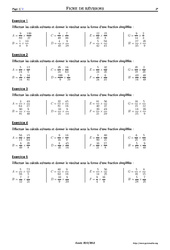 Produits de fractions - Exercices corrigés - Mathématiques - Soutien scolaire : 9eme Harmos - PDF à imprimer