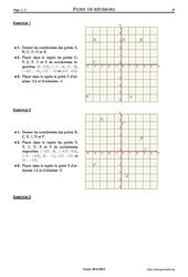 Repérage - Exercices corrigés - Mathématiques - Soutien scolaire : 9eme Harmos - PDF à imprimer