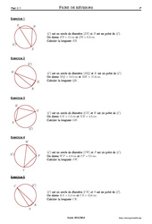 Cercle et théorème de Pythagore - Exercices corrigés - Mathématiques - Géométrie - Soutien scolaire : 10ème Harmos - PDF à imprimer