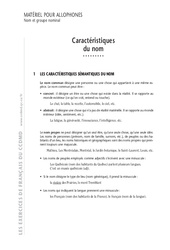 Noms - Cours - Exercices corrigés - Grammaire - Soutien scolaire : 8ème Harmos - PDF à imprimer