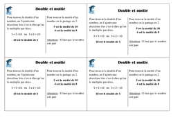 Double et moitié - Cours, Leçon : 4ème Harmos - PDF gratuit à imprimer