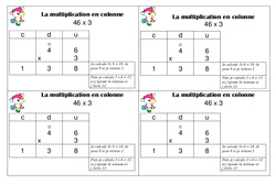 Multiplication en colonne - Cours, Leçon : 4ème Harmos - PDF gratuit à imprimer