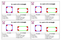 Carré - Rectangle - Cours, Leçon : 4ème Harmos - PDF gratuit à imprimer