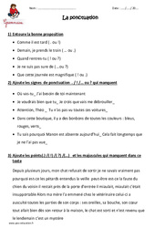 Ponctuation - Exercices  : 5ème Harmos - PDF à imprimer