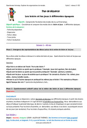 Loisirs et jeux à différentes époques - Fiche de préparation : 5ème Harmos - PDF à imprimer