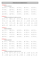 Addition - Soustraction - Exercices - Calculs - Correction - Mathématiques : 8ème Harmos - PDF à imprimer