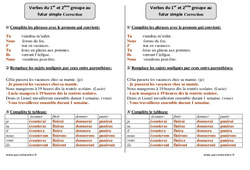 Futur simple - 1er ème groupe - Exercices corrigés : 5ème Harmos - PDF à imprimer