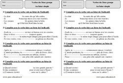 Futur simple -  groupe - Exercices corrigés : 5ème Harmos - PDF à imprimer