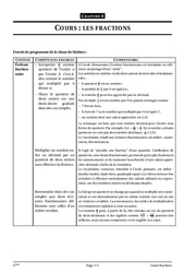 Fractions - Cours - Exercices - Mathématiques : 8ème Harmos - PDF à imprimer