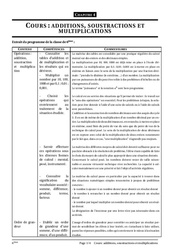 Exercice Additions, soustractions, multiplications - Cours - Exercices - Mathématiques : 8ème Harmos - PDF à imprimer