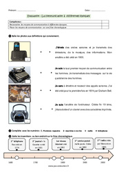 Communication à différentes époques - Examen Evaluation : 5ème Harmos - PDF à imprimer