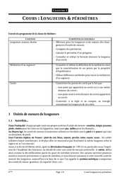 Longueurs - Périmètres - Grandeurs et mesures - Cours - Exercices - Mathématiques : 8ème Harmos - PDF à imprimer