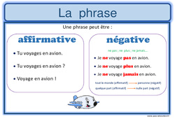 Formes de phrases - Affichage pour la classe : 7ème Harmos - PDF à imprimer