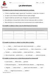 Déterminants - Exercices  : 6ème Harmos - PDF à imprimer