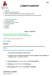 Adjectif qualificatif - Séquence - Fiche de préparation : 7ème Harmos - PDF à imprimer