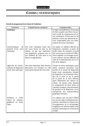 Statistiques - Cours - Exercices - Mathématiques : 11ème Harmos - PDF à imprimer