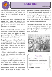 Le chat botté - Conte - Lecture : 5ème Harmos - PDF à imprimer