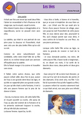 Les fées - Conte - Lecture : 5ème Harmos - PDF à imprimer