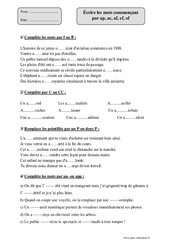 Écrire les mots commençant par ap, ac, af, ef, of - Exercices corrigés - Orthographe : 7ème Harmos - PDF à imprimer