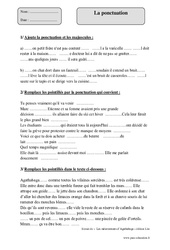 Ponctuation - Exercices corrigés - Grammaire : 7ème Harmos - PDF à imprimer